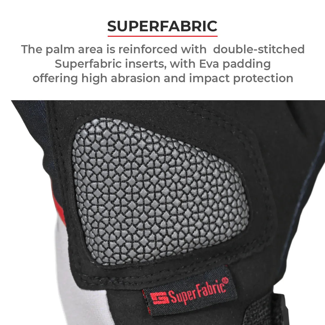 motorcycle short cuff off roading gloves green black - mesh - Trail gloves 