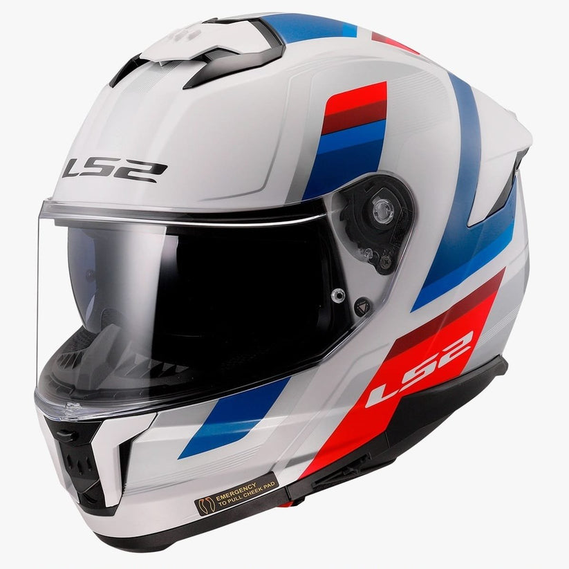 LS2 FF320 Stream II Vintage White Blue Red - 06