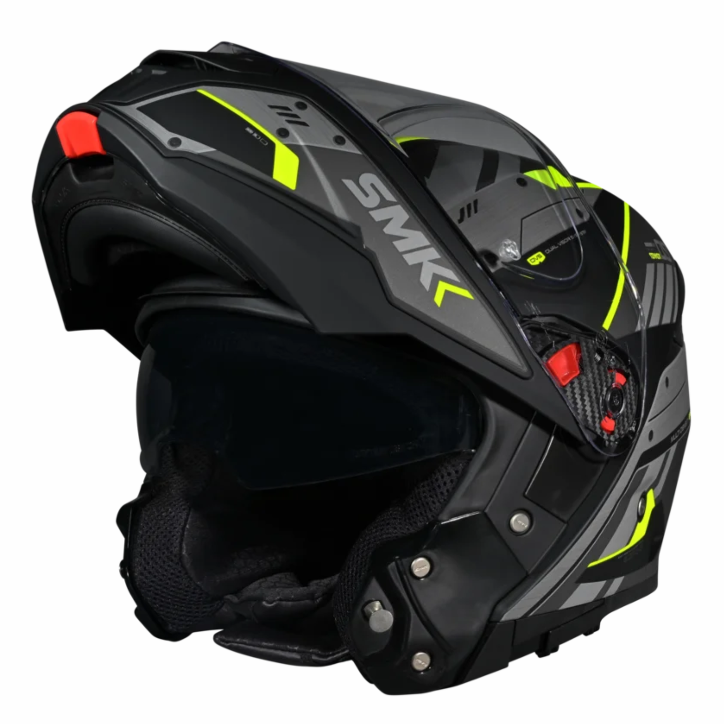 SMK Gullwing Sonic Black Grey Yellow Glossy - Modular Helmet