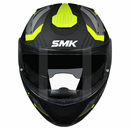 SMK Gullwing Sonic Black Grey Yellow Glossy - Modular Helmet