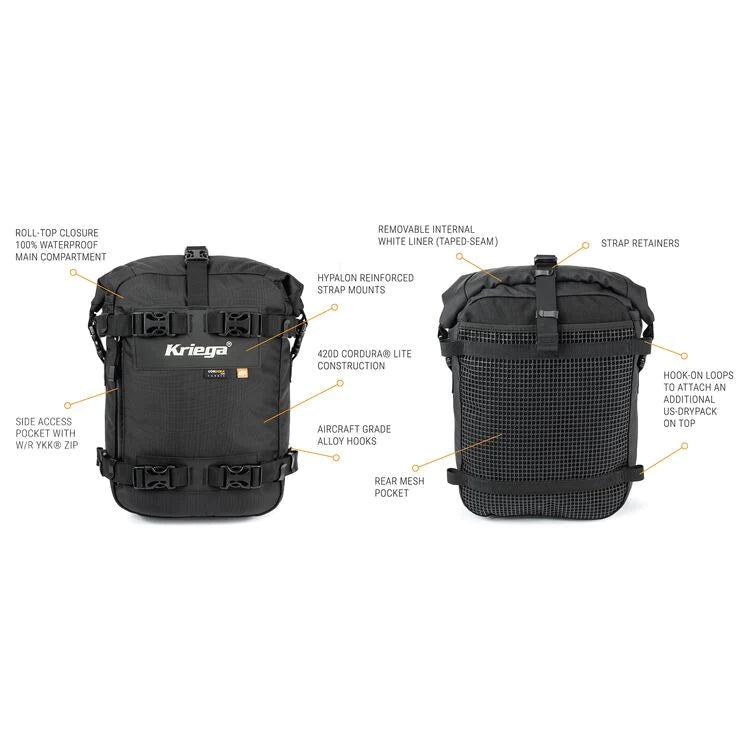 Kriega US-10 Drypack (Black) – Motogear Performance