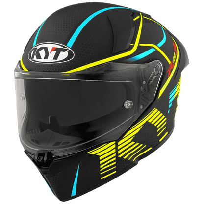 KYT R2R PRO CONCEPT MATT BLACK YELLOW HELMET