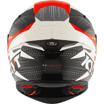Motorcycle full face Red black with white helmet KYT 