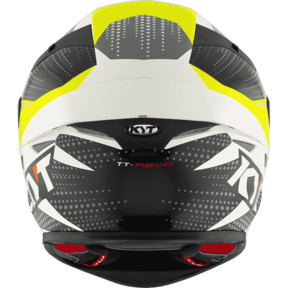 Motorcycle full face green yellow black with white based helmet