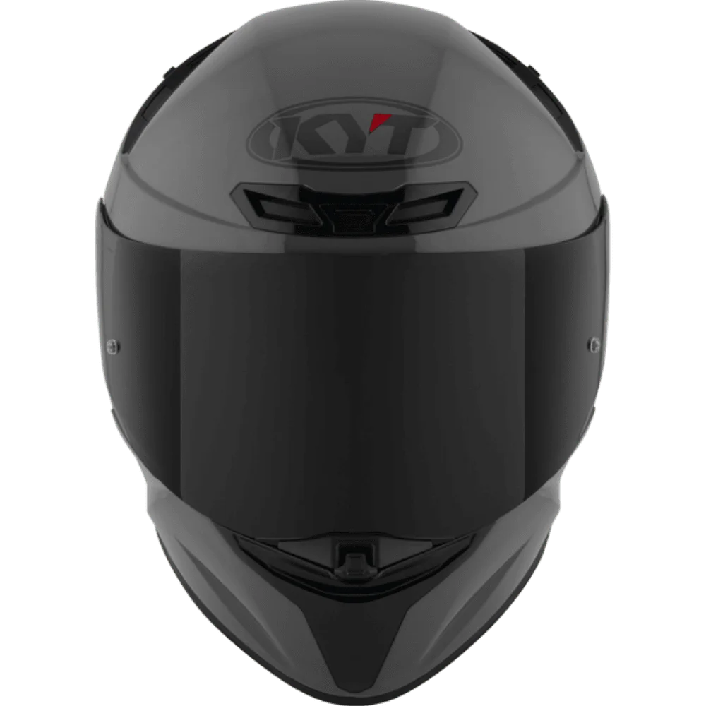 Motorcycle full face helmet solid gray gloss 