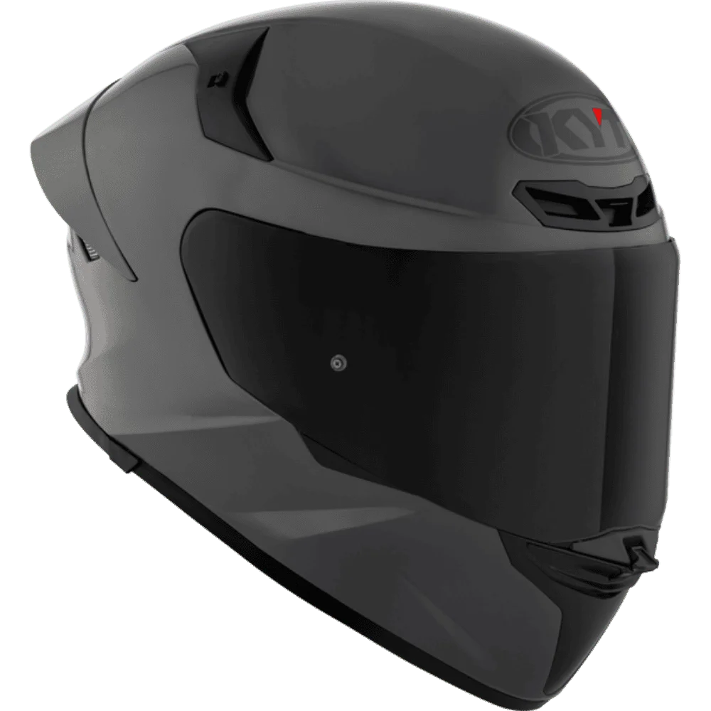 Motorcycle full face helmet solid gray gloss 