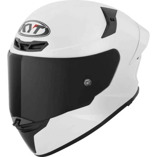 Motorcycle full solid white full face certified helmet KYT 