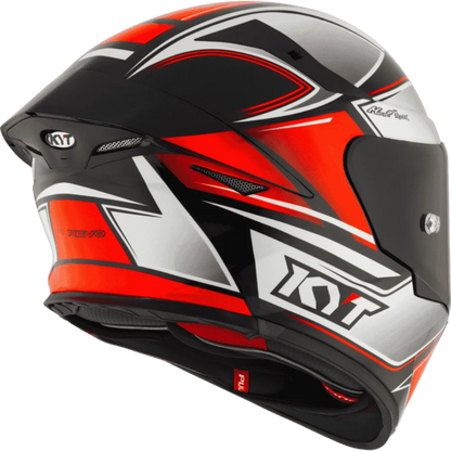 Motorcycle/Bike Red with grey geometric graphic helmet KYT 