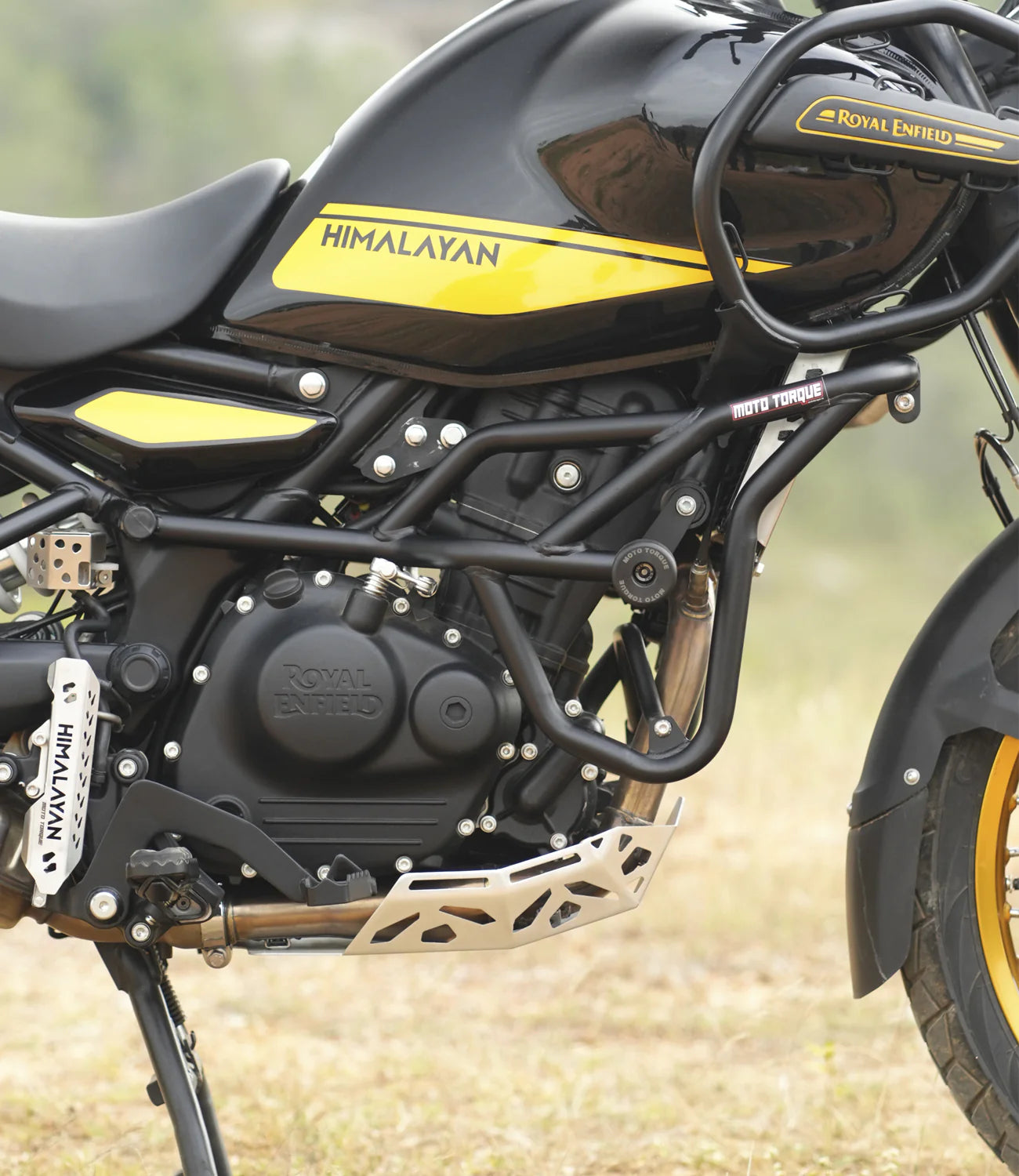 Motorcycle crash guard panther version black himalayan 450 royal enfield