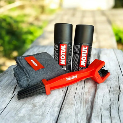 Motul Chain Maintenance Kit [C1 + C2 + Brush + Cloth]