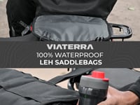 Motorcycle saddle bags 70L Black, waterproof, molle system, reinforced