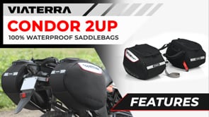 Motorcycle 64L black saddle luggage bags waterproof 