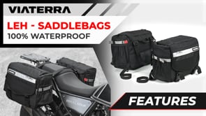 Motorcycle saddle bags 70L Black, waterproof, molle system, reinforced