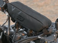 Motorcycle black  handlebar trailpack 