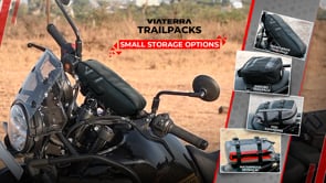 Motorcycle black  handlebar trailpack 