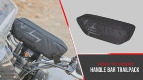 Motorcycle black  handlebar trailpack 