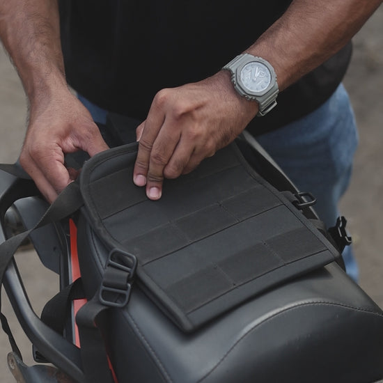 Motorcycle rackless saddle bags 15L black waterproof 