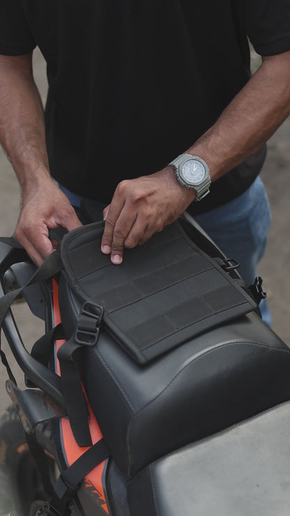 Motorcycle rackless saddle bags 15L black waterproof 