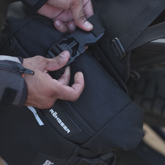 Motorcycle rackless saddle bags 15L black waterproof 