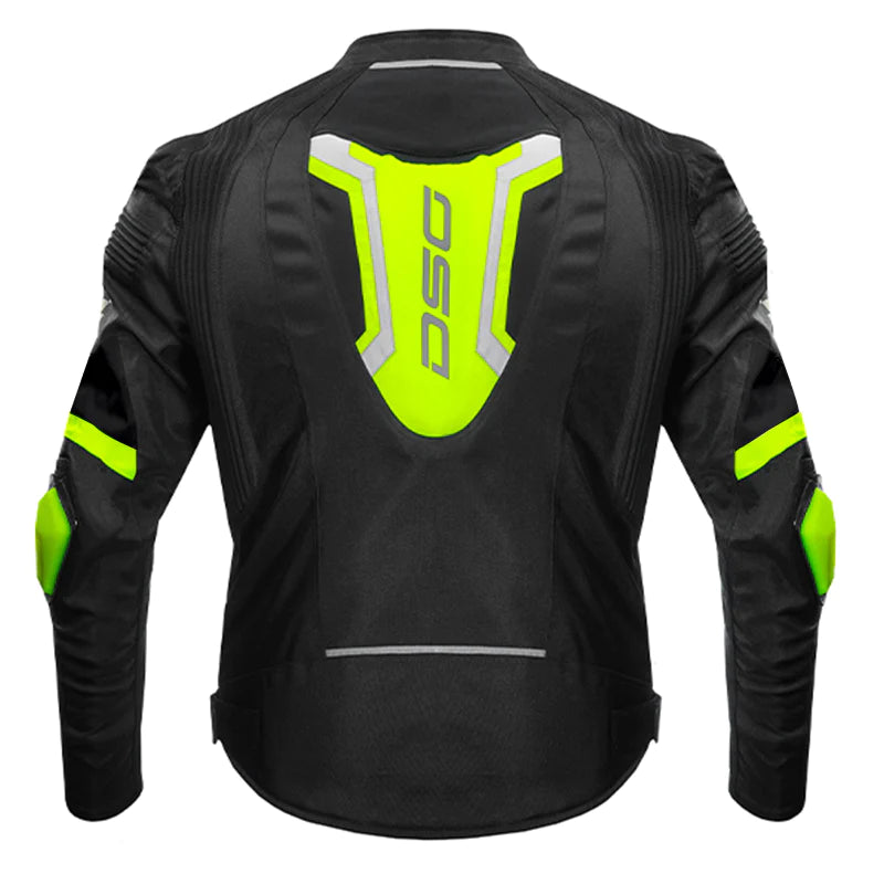 DSG Race Pro V2 Riding Jacket Black Yellow Fluo – Motogear Performance