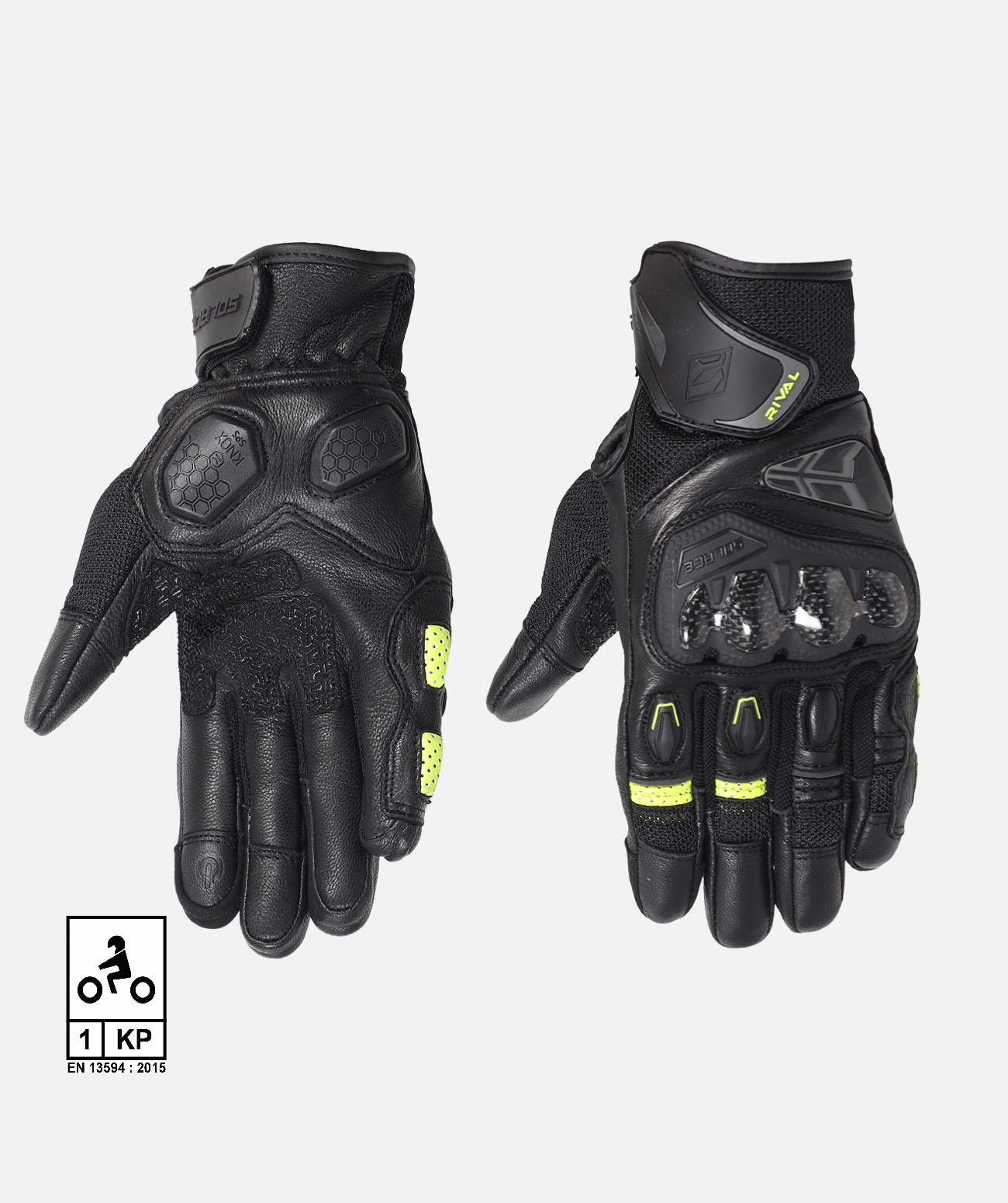 Solace Rival Carbon CE Gloves - Black Neon
