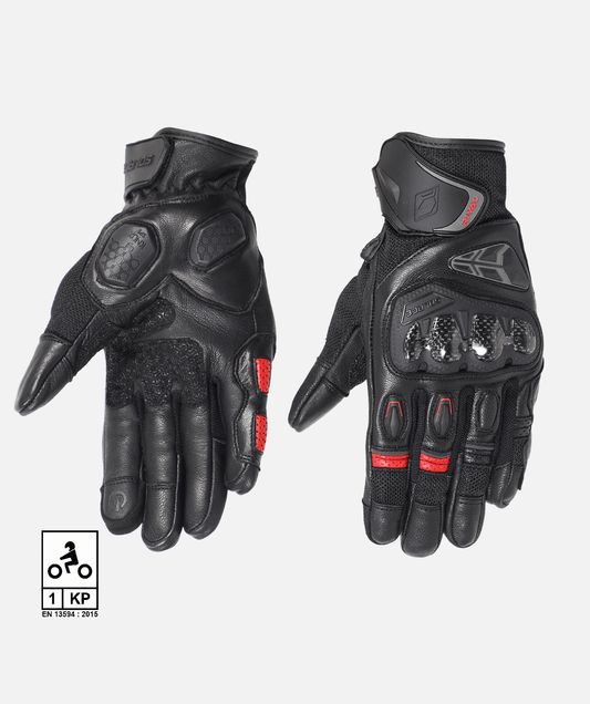 Solace Rival Carbon CE Gloves - Black Red