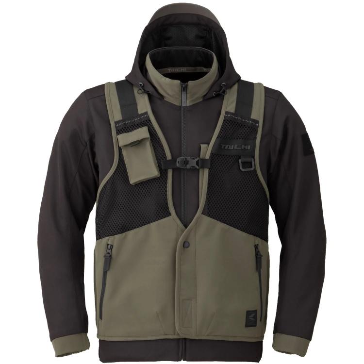 RS Taichi Overlap Mesh Parka Jacket